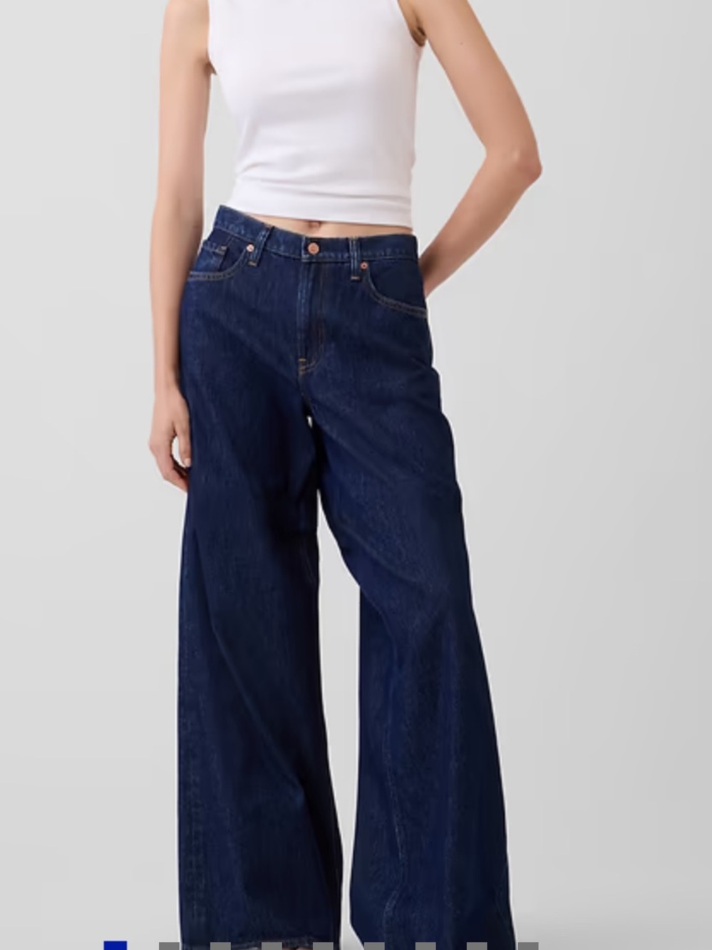 GAP Low Slung Extra Baggy Jeans Dark Rinse Size 12/31